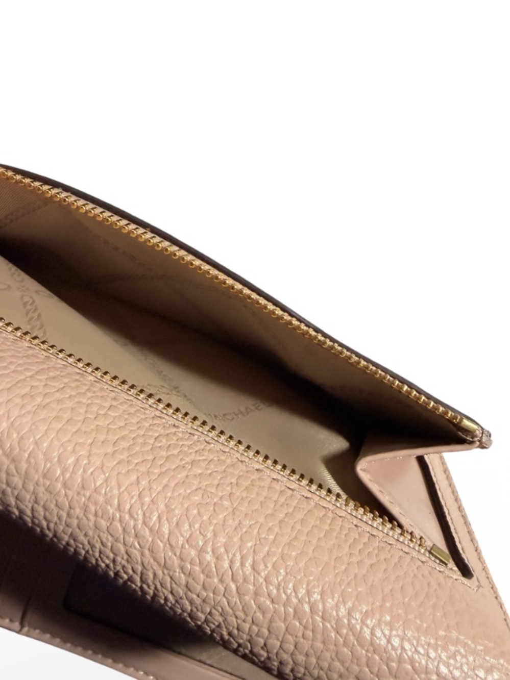 Michael Kors Rose Pink Pebbled Leather Continental Wallet with Gold Hardware - Picture 9 of 15